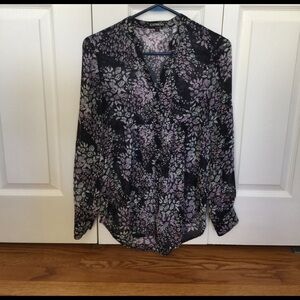 Express Sheer Tunic with Cinched Waist